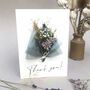 Thank You Personalised Dried Flower Bouquet Card, thumbnail 3 of 9