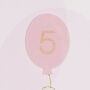 Age Five Balloon Birthday Card, thumbnail 3 of 3