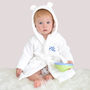 Personalised White Fleece Hooded Dressing Gown, thumbnail 1 of 6