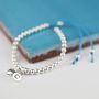 Personalised Silver Heart And Bead Friendship Bracelet, thumbnail 1 of 8