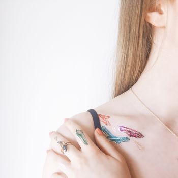Crystals Watercolour Temporary Tattoo, 3 of 9