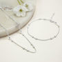 Sterling Silver Delicate Boxes Necklace, thumbnail 3 of 5