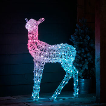Twinkly Smart LED Outdoor Acrylic Christmas Doe Figure, 4 of 12