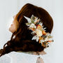 Solstice Dried Flower Half Crown Wedding Headpiece, thumbnail 1 of 4