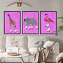 Custom Elephant Rollerskating Personalised Art Print, thumbnail 4 of 5