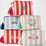 Personalised Candy Stripe Wash Bag, thumbnail 1 of 7