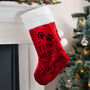 Personalised Santa Paws Dog Christmas Stocking, thumbnail 1 of 4