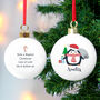 Personalised Christmas Penguin Bauble, thumbnail 3 of 3