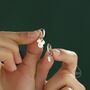 Cute Squirrel And Acorn Dangle Huggie Hoops, thumbnail 4 of 11