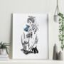 Risque Lady In Ink Art Print, thumbnail 1 of 7