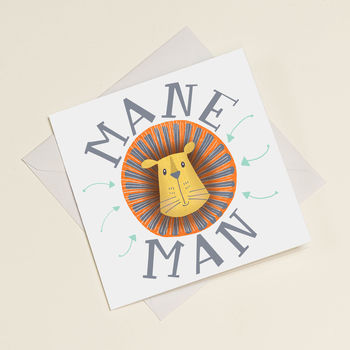 'Mane Man' Dad Greetings Card For Fathers, 2 of 4