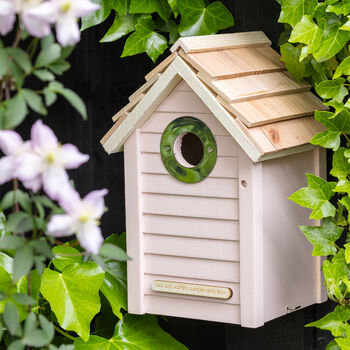 Personalised Wooden Garden Bird Nest Box, 9 of 11