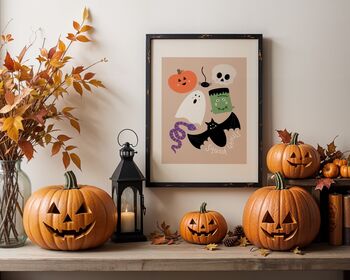 Squad Ghouls Halloween Art Print, 12 of 12
