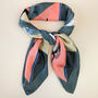Pink Patchwork Horse Print Scarf, thumbnail 2 of 4