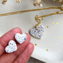 Delicate Blue Floral Heart Earring And Necklace Set, thumbnail 2 of 7