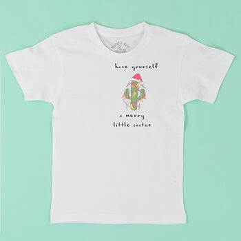 'Have Yourself A Merry Little Cactus' Kids T Shirt, 2 of 3
