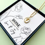 Language Of Flowers Pearl And Gold Plate Necklace, thumbnail 10 of 12