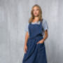 Denim Dress Apron | Studio Pinafore Smock, thumbnail 8 of 11