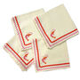 Prawn Orange And Pink Ric Rac Napkins, Set Of Two, thumbnail 2 of 4