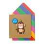 Handmade Cheeky Monkey Personalised Birthday Card, thumbnail 1 of 5