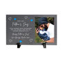 Personalised First Father's Day Photo Slate With Stand 25 X 15cm, thumbnail 4 of 5