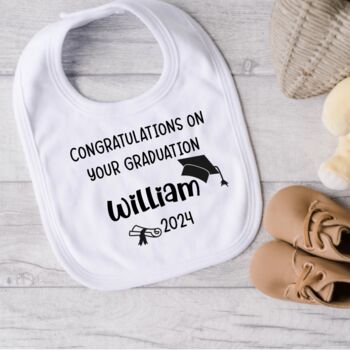 Congratulations On Your Graduation | Personalised Bibs, 6 of 7