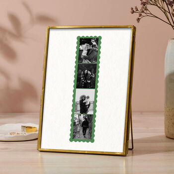 Personalised Father's Day Photobooth Scalloped Framed Print, 3 of 4