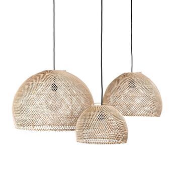 Large Dome Rattan Lampshade, 6 of 6