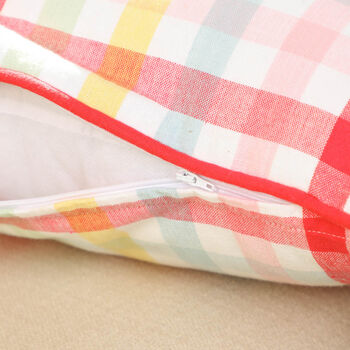 Extra Large Gingham Scatter Cushion, 5 of 6