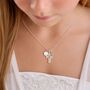 Girl's Personalised Sterling Silver Cross Christening Necklace, thumbnail 1 of 11