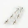 Swarovski Crystal Pearl Diamante Long Wedding Earrings, thumbnail 1 of 3