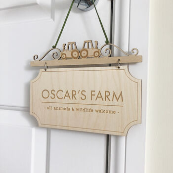 Personalised Farm Bedroom Door Sign, 3 of 4