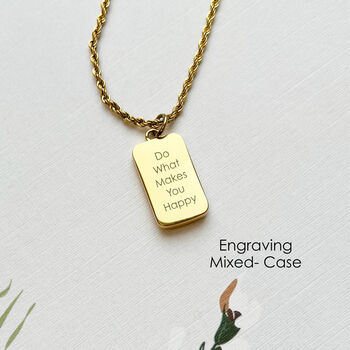 Engraved Minimalist Tarot Card Necklace, 3 of 11