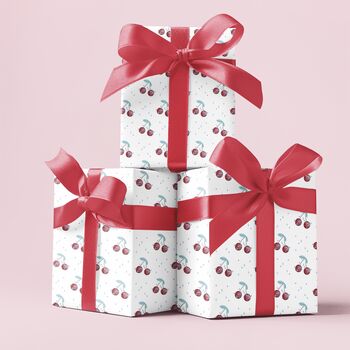 Premium Quality Disco Cherries Gift Wrapping Paper, 7 of 8