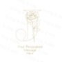 Personalised Gold Foil Initial Rose Flower Card, thumbnail 2 of 12