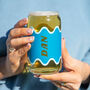Personalised Blue Wave Name Printed Can Glass, thumbnail 3 of 7