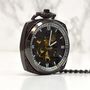 Open Face Personalised Pocket Watch Cartouche Design, thumbnail 2 of 4