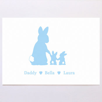 Personalised Rabbit Family Print, 5 of 7