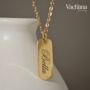 Personalised Oval Long Tag Necklace, thumbnail 1 of 9