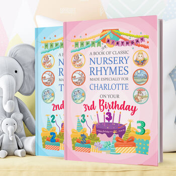 3rd Birthday Gift Book Of Nursery Rhymes Personalised, 10 of 10