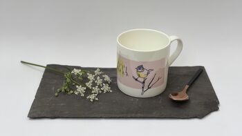 Blue Tit Song Bone China Mug, 2 of 9