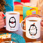 Personalised Family Penguin Christmas Mug, thumbnail 1 of 9