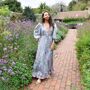 'Demi' Pink And Blue Floral Paisley Maxi Dress, thumbnail 4 of 6