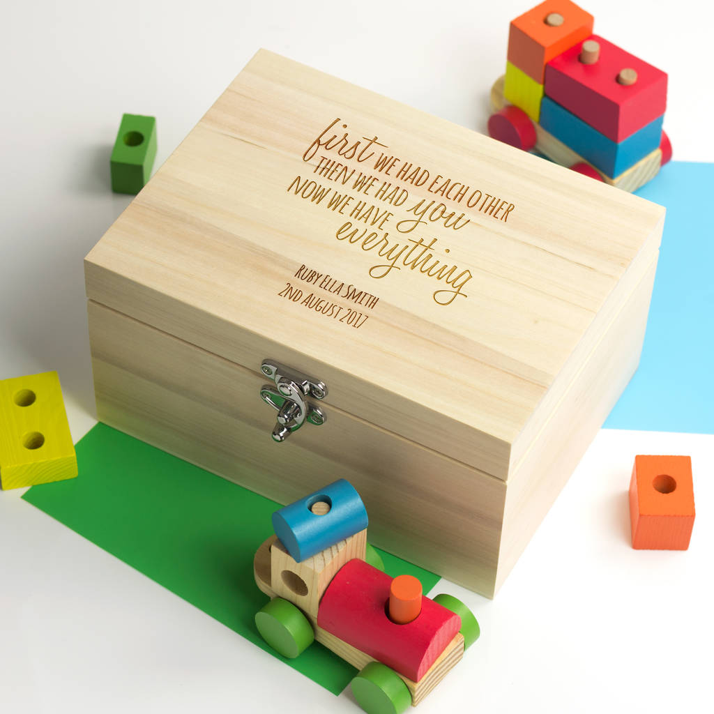 Personalised We Have Everything New Baby Keepsake Box By Mirrorin