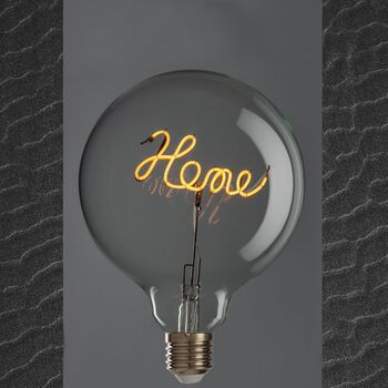 Decorative 'Home' LED Transparent Screw In Light Bulb, 2 of 3