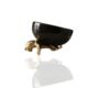 Handmade Black Marble Bowl With Gold Tiger Stand, thumbnail 2 of 4