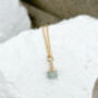 Amazonite Nugget Necklace Real 18k Gold Plated, thumbnail 4 of 7