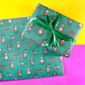Sloth Wrapping Paper For Any Occasion 66cm X 48cm, 4 of 8
