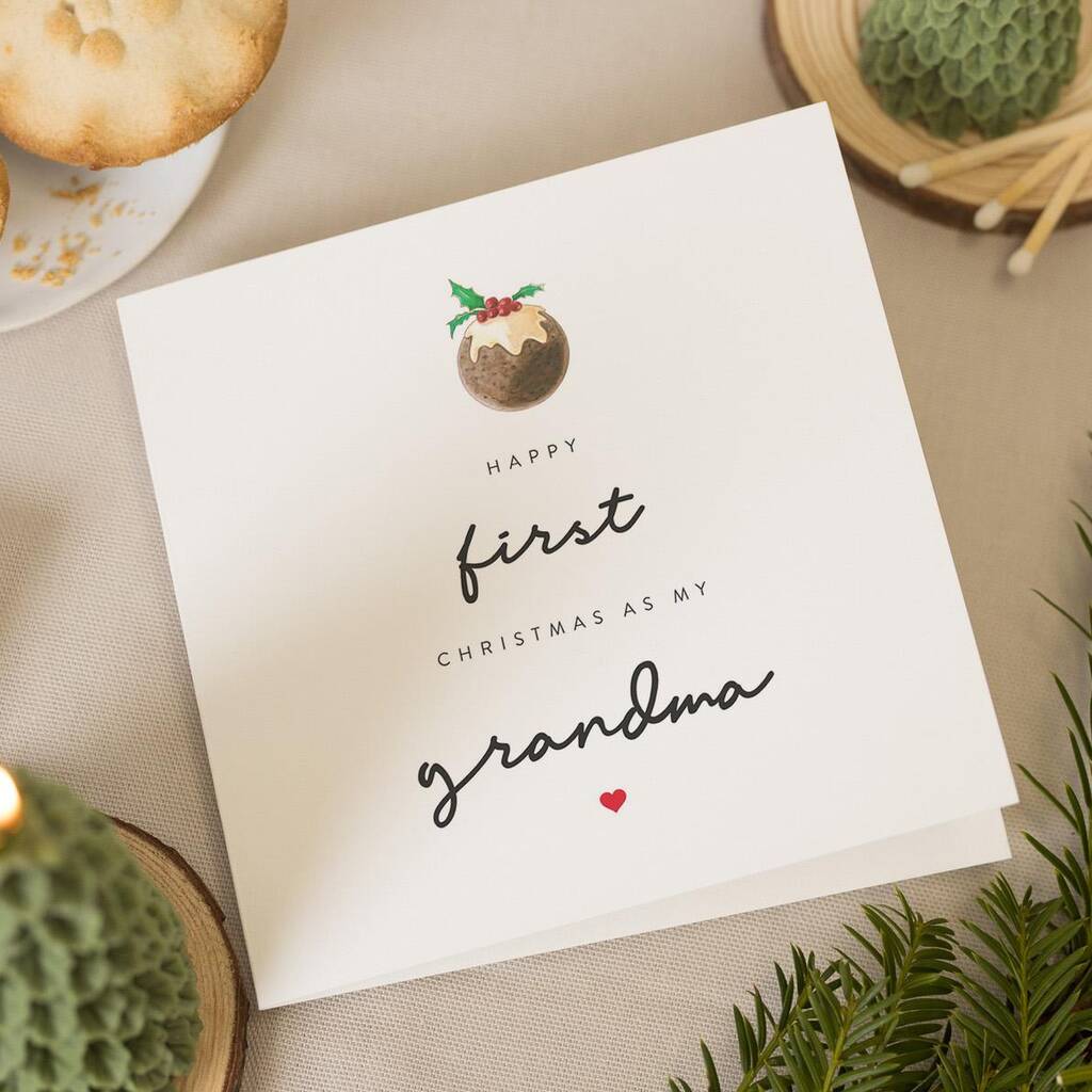 Personalised First Christmas As Grandma Card, 1 of 7