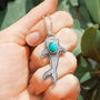 Whale Shark Turquoise Silver Pendant, thumbnail 7 of 9